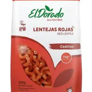 Pasta Coditos de Lenteja Roja El Dorado
