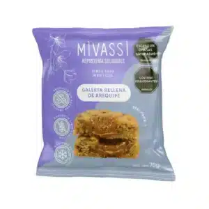 Galleta Rellena De Arequipe 70gr Mivassi